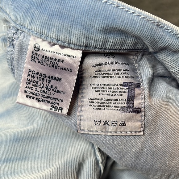 Adriano Goldschmied Blue Corduroy Pant - Picture 5 of 6